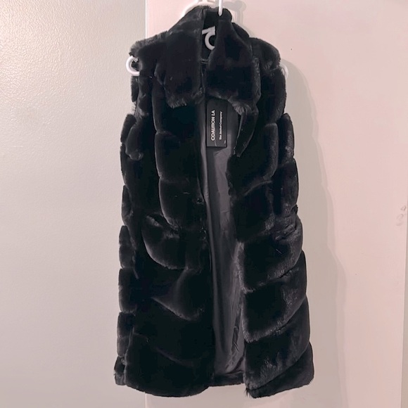 Coalition LA Jackets & Blazers - So soft faux fur Long Vest Sz S. Black Perfect condition! Stunning!